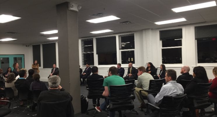 entrepreneurs, students, and startups came out to the Geekdom co-working space to ask City of San Antonio departments questions about the CivTechSA Civic Challenges and the 2018 Residency Program.